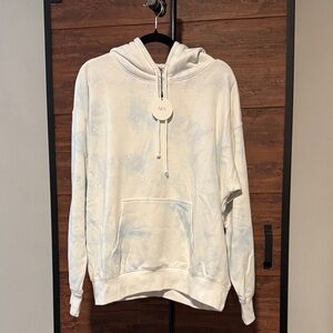 NIA Women's White and Blue Hoodie